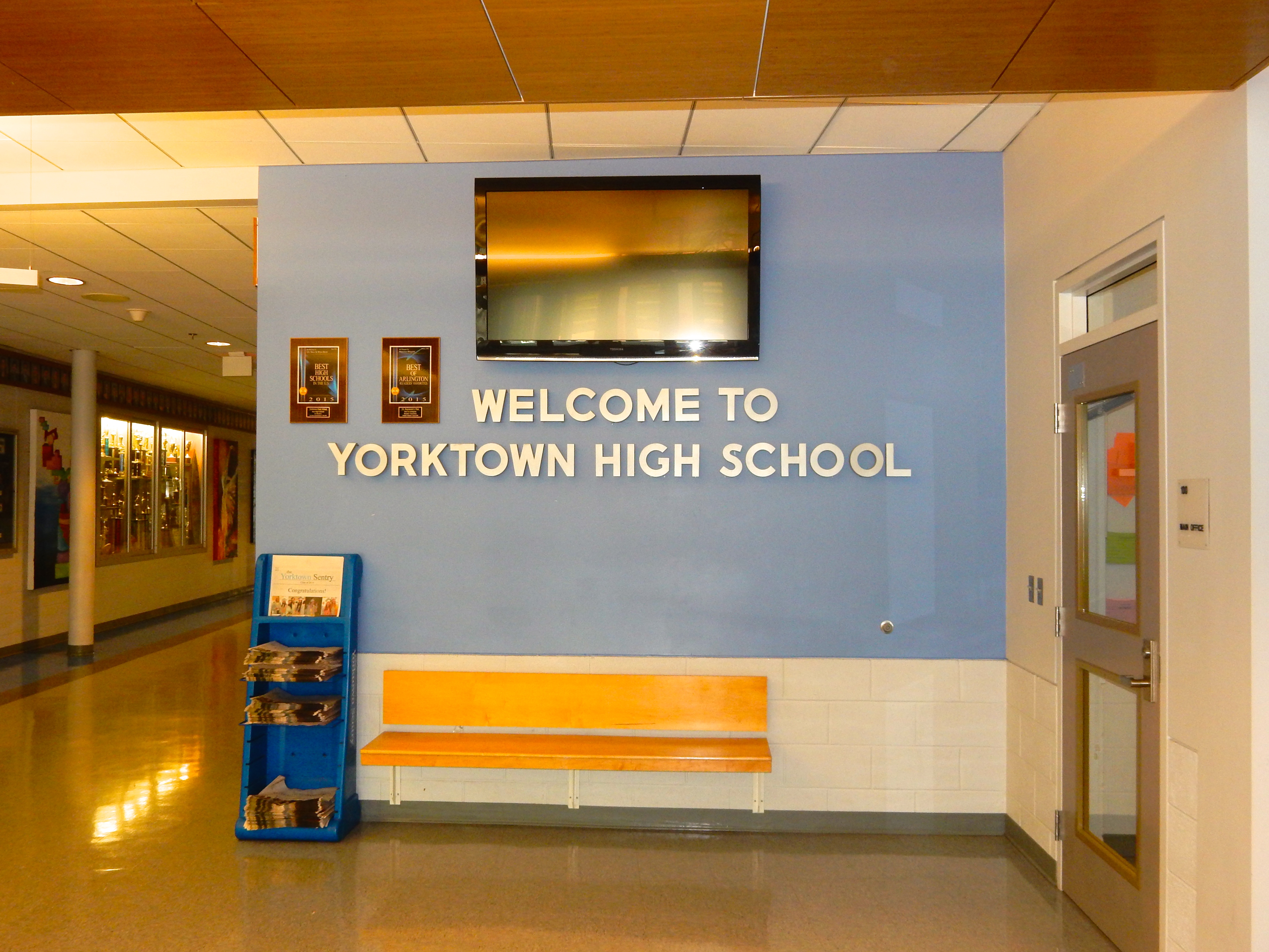 ENTRANCE TO YHS TODAY